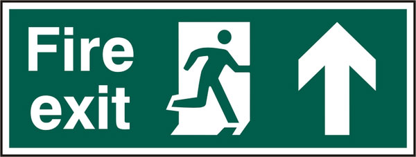 Ahead Fire Exit Sign